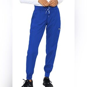 MEDCOUTURE 6 Pocket Cargo Knit Waist Drawstring Jogger Royal blue size Large
